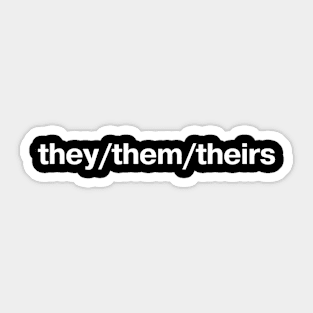 Simple pronouns: they/them/theirs Sticker